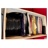 Box of 45 Rpm 7-Inch Vinyl Records featuring Elvis, Blues, R&B, Rock & Country