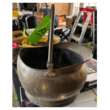 Large Antique Copper Kettle or Cauldron With Swing Handle