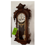 Wall Clock With Westminster Logo and Key Mechanism, Roman Numerals Dial