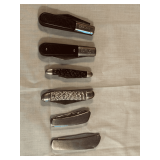 Six Folding Pocket Knives including Imperial, Barlow & Schrade