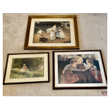 Three Framed Prints featuring Children | Artwork by Arthur J Elsley, A Sebring, and Others