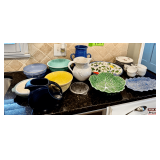 Pottery and Porcelain Items Featuring Makers Like Fiesta, Armoria, and Bordallo Pinheiro