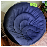 Black Fabric Moon Chair with Metal Frame
