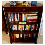 Wooden Bookcase With One Drawer and Three Shelves & Books