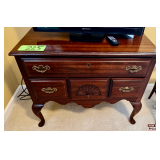 Mahogany Queen Anne Style Lowboy Chest with Shell Carved Drawer