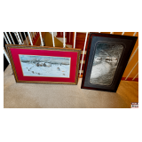 Two Framed Winter-Themed Prints by D. Morgan, 1996 and 1995