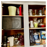 Contents of Two Cabinets | Glassware, Lighting Boxes, and Decorative Items