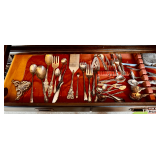 Silver-Plated Flatware And Utensils With Decorative Elements