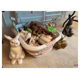 Rabbit Collection - Figurines Including Ceramic, Brass, and Fabric Models