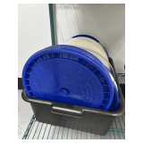 Bin of Assorted Food Container Lids
