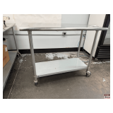 24'X48' Stainless Steel Table on Casters
