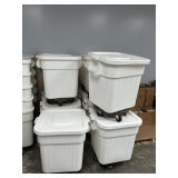 (11) 32 Gallon Food Safe Bins on casters