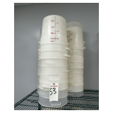 (28) 18qt. Round food storage conatiner