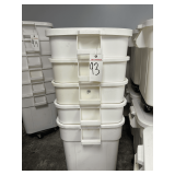 (10) 32 Gallon Food Safe Bins on casters