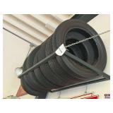 Wall Mount Tire Rack with Tires