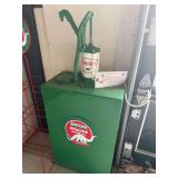 Sinclair Opaline Motor Oil Tank with Hand Pump