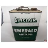 Sinclair Emerald Auto Oil Service Can