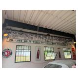 25 Foot Long Gates Belt Rack with Various Sized Belts