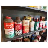 Shelf of Vintage  Petroleum Products