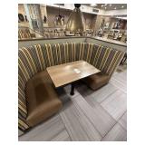 U-Shaped Booth with Floor Mounted Table **Buyer Responsible For Removal**