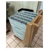 Cambro Rolling Dish Rack with Dish Racks and Plastic Cups