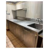 Stainless Cabinet with Sink 96in x 32in x 36in with Over Shelf