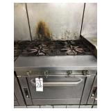 36in Southbend Gas Four Burner Range with Oven **Floor Mounted Buyer Responsible for Removal**