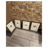 (4) Signed Leaf Art