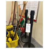 Cleaning Lot Grouping: Mops, Mop Bucket, Step Ladder, Stanchions