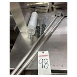Stainless Paddles, Rolling Pin, (2) Sharpening Steels, (2) Pots