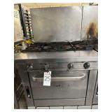 36in Southbend Gas Four Burner Range with Oven **Floor Mounted Buyer Responsible for Removal**