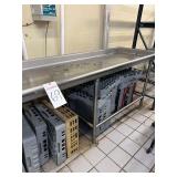 Stainless Cleaning Dish Side Table 30in x 72in **Dish Racks Not Included**