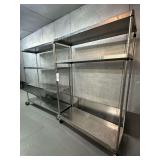 (2) Stainless Rolling Metro Shelving