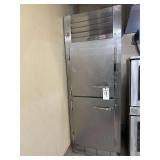 Traulsen Split Door Cooler with Sheet Pan Racks **Mounted to Floor Buyer Responsible for Removal**