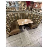 U-Shaped Booth with Floor Mounted Table **Buyer Responsible For Removal**