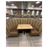 U-Shaped Booth with Floor Mounted Table **Buyer Responsible For Removal**