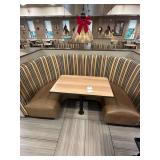 U-Shaped Booth with Floor Mounted Table **Buyer Responsible For Removal**