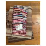 Two Handwoven Cotton Area Rugs