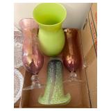 Five Assorted Glassware Items
