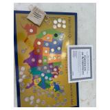 1999-2008 U.S. State Quarters Collection with Map