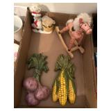 Decorative Items Including Figurines and Wall Art