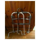 Adjustable Walker and Wooden Cane Set