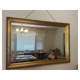 Large Wall Mirror with Ornate Gold Frame