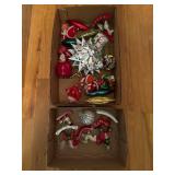 Vintage Christmas Ornaments in Two Boxes