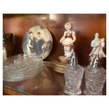 Shelf Lot of Assorted Glassware and Decor