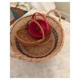 Four Handwoven Wicker Baskets