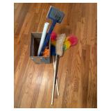 Cleaning Supplies Including Dusters and Mop Head