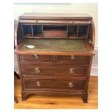 Small Roll Top Desk with Brass Hardware