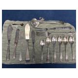 Silverware Including Silver Plate and Sterling Pie