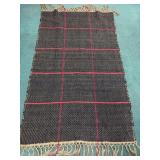 74ï¿½ï¿½x43ï¿½ï¿½ Woven Rug with Red and Beige Accents